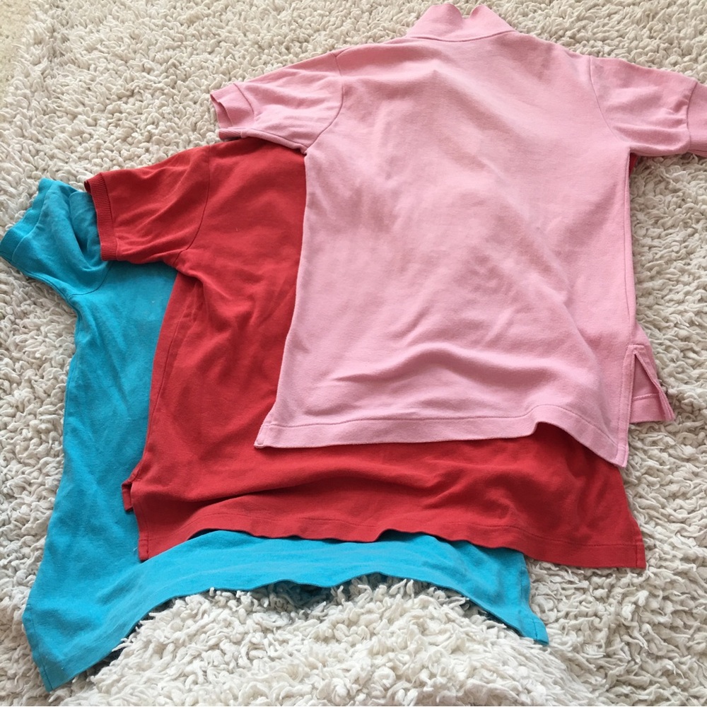 Bundle 3 polo shirts blue red pink, for golf pickle ball or summer weekends - Picture 13 of 14